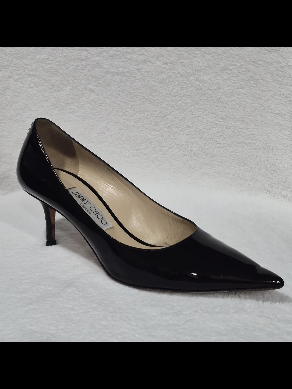 Jimmy Choo Women's Black Patent Leather Pointed-Toe Pump